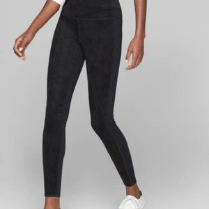 High Rise Genuine Suede Leggings -Size S
